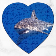 GREAT WHITE SHARK 5 Jigsaw Puzzle (Heart)