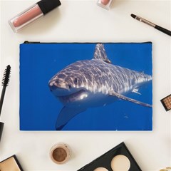 Great White Shark 5 Cosmetic Bag (large)  by trendistuff