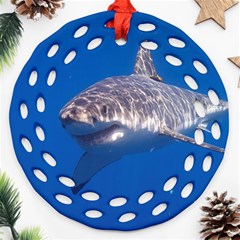 GREAT WHITE SHARK 5 Ornament (Round Filigree)