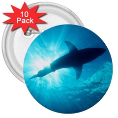 Great White Shark 6 3  Buttons (10 Pack)  by trendistuff