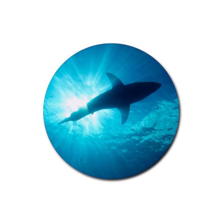 GREAT WHITE SHARK 6 Rubber Round Coaster (4 pack) 