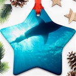 GREAT WHITE SHARK 6 Star Ornament (Two Sides) Front