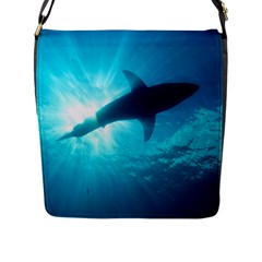 Great White Shark 6 Flap Messenger Bag (l)  by trendistuff