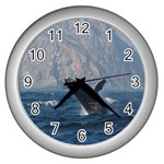 HUMPBACK 1 Wall Clocks (Silver) 