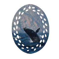 Humpback 1 Ornament (oval Filigree) by trendistuff