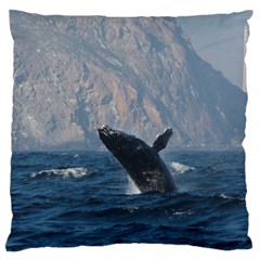 Humpback 1 Large Flano Cushion Case (one Side) by trendistuff