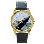 HUMPBACK 2 Round Gold Metal Watch