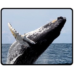 Humpback 2 Double Sided Fleece Blanket (medium)  by trendistuff