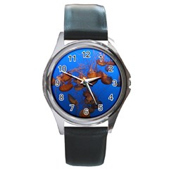 Jellyfish Aquarium Round Metal Watch by trendistuff