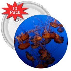 Jellyfish Aquarium 3  Buttons (10 Pack)  by trendistuff