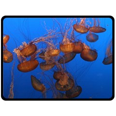 Jellyfish Aquarium Double Sided Fleece Blanket (large)  by trendistuff