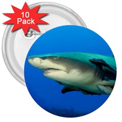 Lemon Shark 3  Buttons (10 Pack)  by trendistuff