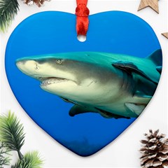 Lemon Shark Heart Ornament (two Sides) by trendistuff