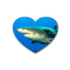 Lemon Shark Rubber Coaster (heart)  by trendistuff