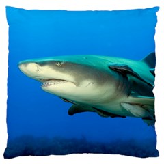 Lemon Shark Large Flano Cushion Case (one Side) by trendistuff