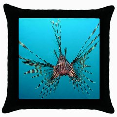 Lionfish 2 Throw Pillow Case (black) by trendistuff