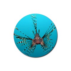 Lionfish 2 Rubber Round Coaster (4 Pack)  by trendistuff