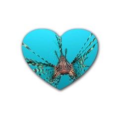 Lionfish 2 Heart Coaster (4 Pack)  by trendistuff