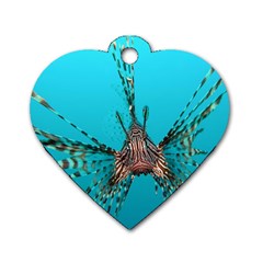 Lionfish 2 Dog Tag Heart (one Side)