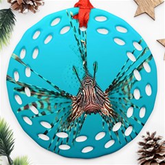 Lionfish 2 Round Filigree Ornament (two Sides) by trendistuff