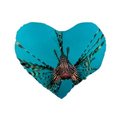 Lionfish 2 Standard 16  Premium Heart Shape Cushions by trendistuff