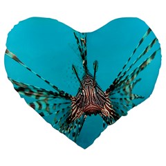 Lionfish 2 Large 19  Premium Heart Shape Cushions by trendistuff