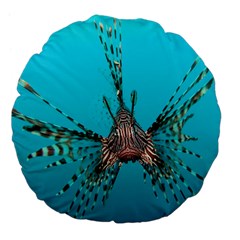 Lionfish 2 Large 18  Premium Flano Round Cushions by trendistuff