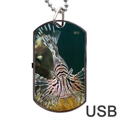 Lionfish 4 Dog Tag Usb Flash (one Side) by trendistuff