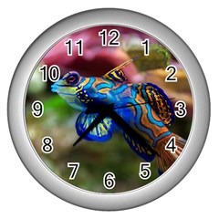 Mandarinfish 1 Wall Clocks (silver)  by trendistuff