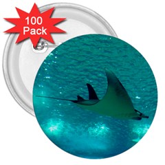 Manta Ray 1 3  Buttons (100 Pack)  by trendistuff