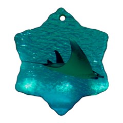 Manta Ray 1 Snowflake Ornament (two Sides) by trendistuff