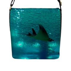 Manta Ray 1 Flap Messenger Bag (l)  by trendistuff