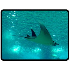 Manta Ray 1 Double Sided Fleece Blanket (large)  by trendistuff