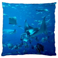 Manta Ray 2 Standard Flano Cushion Case (one Side) by trendistuff