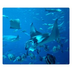 Manta Ray 2 Double Sided Flano Blanket (small)  by trendistuff