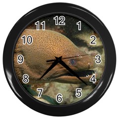 Moray Eel 1 Wall Clocks (black) by trendistuff