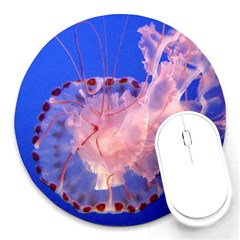 Purple Jellyfish Round Mousepads by trendistuff