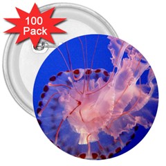 Purple Jellyfish 3  Buttons (100 Pack)  by trendistuff