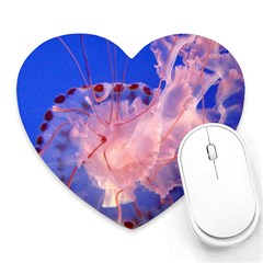 Purple Jellyfish Heart Mousepads by trendistuff