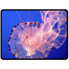 Purple Jellyfish Fleece Blanket (large)  by trendistuff