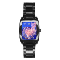 Purple Jellyfish Stainless Steel Barrel Watch by trendistuff