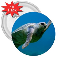 Sea Turtle 2 3  Buttons (10 Pack)  by trendistuff