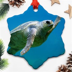 Sea Turtle 2 Ornament (snowflake) by trendistuff