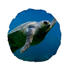 Sea Turtle 2 Standard 15  Premium Round Cushions by trendistuff