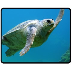 Sea Turtle 2 Double Sided Fleece Blanket (medium)  by trendistuff