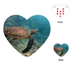 Sea Turtle 3 Playing Cards (heart)  by trendistuff