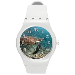 Sea Turtle 3 Round Plastic Sport Watch (m) by trendistuff