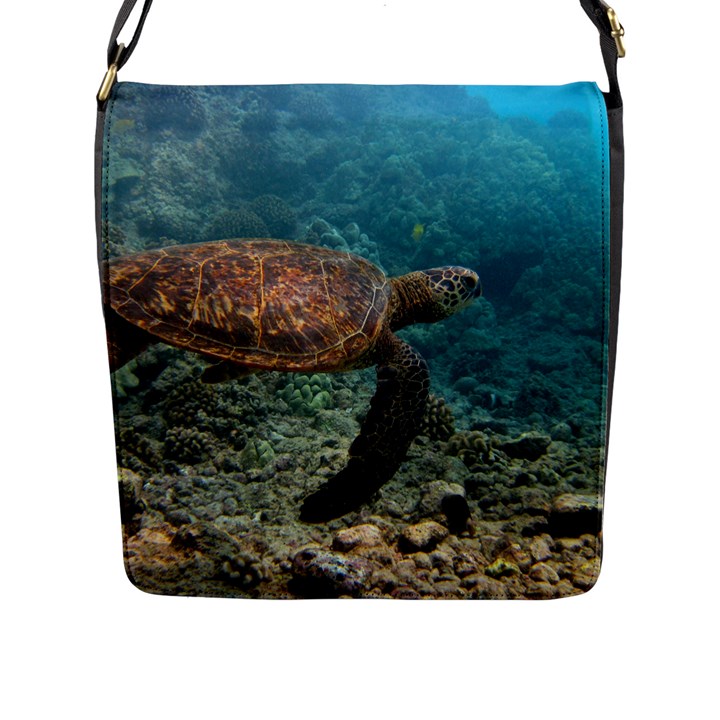 SEA TURTLE 3 Flap Messenger Bag (L) 