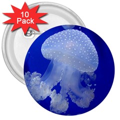 Spotted Jellyfish 3  Buttons (10 Pack)  by trendistuff