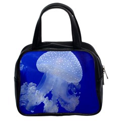 Spotted Jellyfish Classic Handbags (2 Sides) by trendistuff